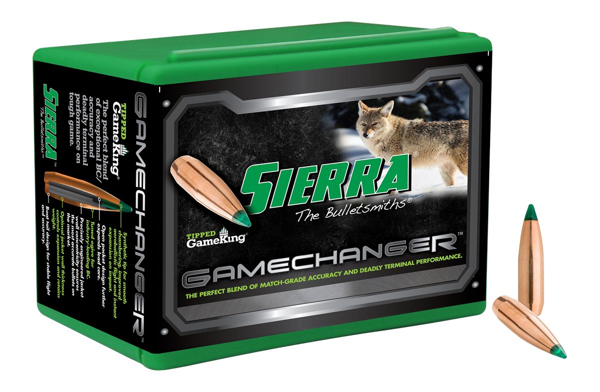 Sierra Tipped GameKing Rifle Bullets .22 cal .224in 64 gr High Velocity BT