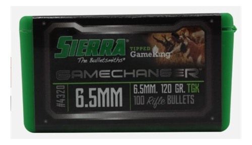 Sierra Bullets Green Tipped GameKing Rifle 6.5mm .264in 120 TGK 100/ct view 2