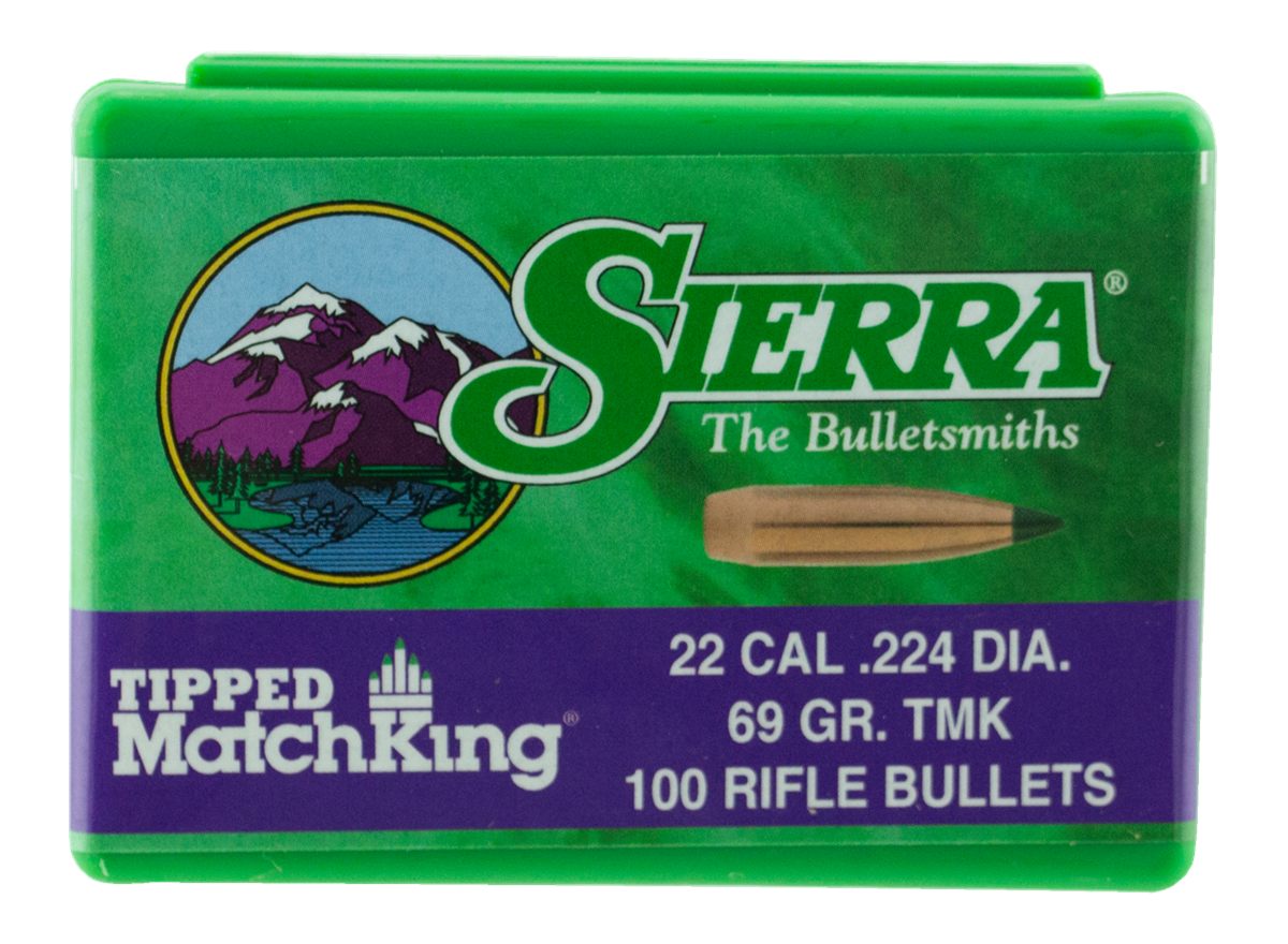 Sierra Bullets 7169 Tipped MatchKing 22 Cal 69gr 100/Box