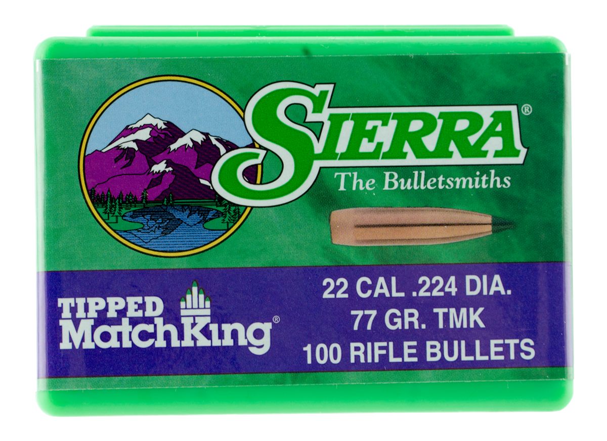 Sierra Bullets 7177 Tipped MatchKing 22 Cal 77gr 100/Box