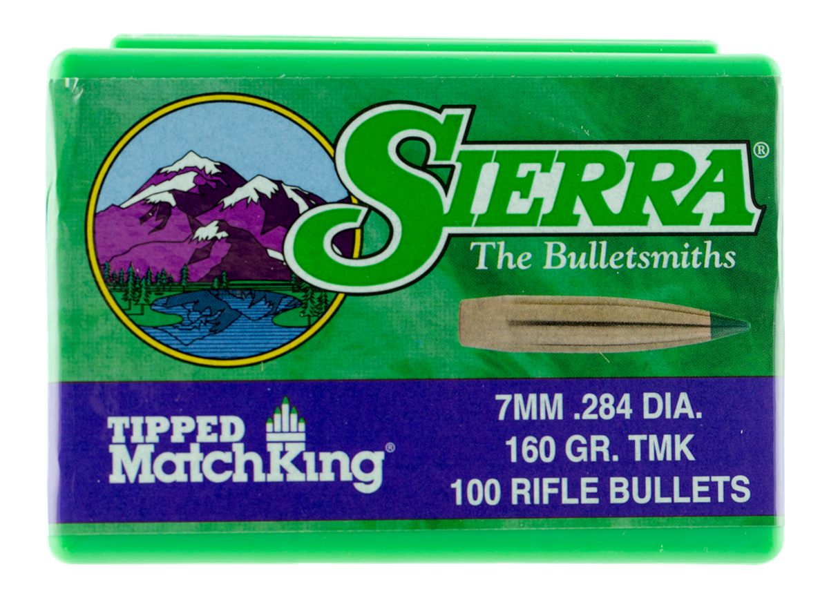 Sierra Tipped Matchking Rifle Bullets .284 cal .284in 160 gr TMK 100/ct