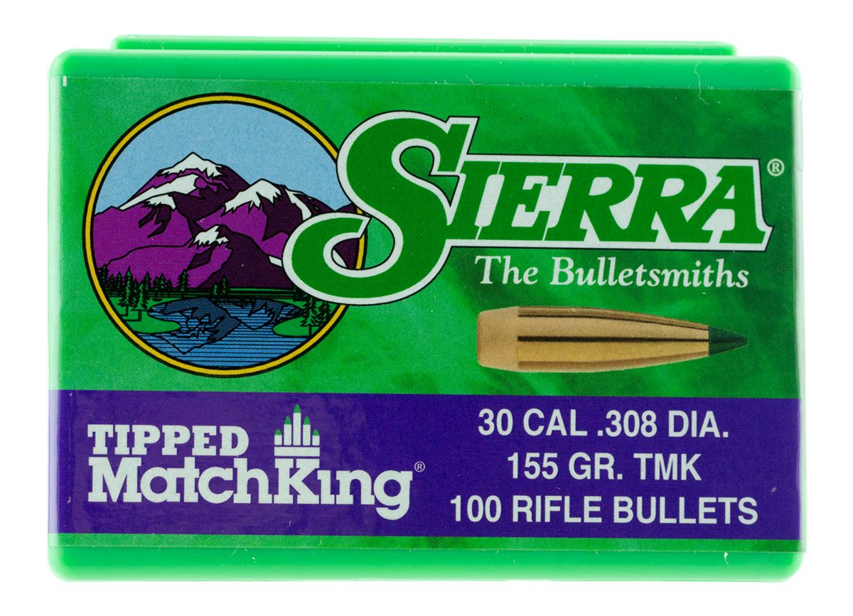 Sierra Bullets Tipped MatchKing Rifle .30 cal / 7.62mm .308in 155 gr. TMK 1