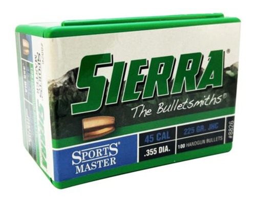 Sierra Bullets Pistol 45 CAL 225 GR JHC 100/ct