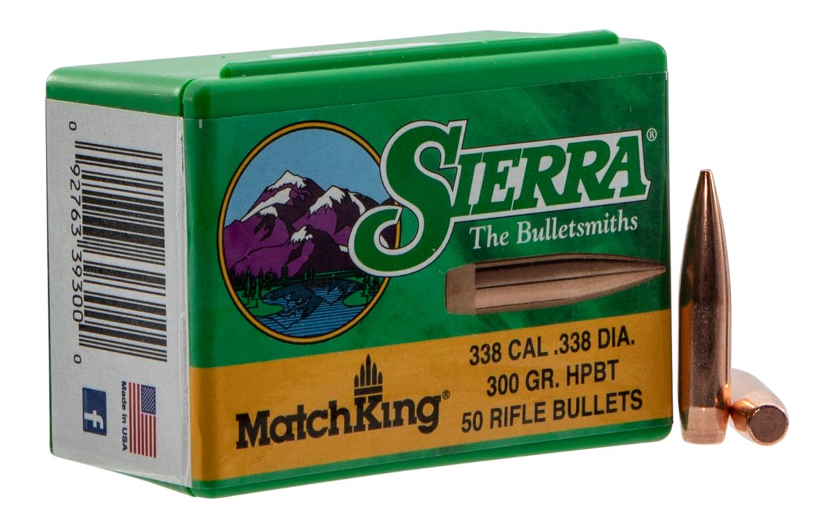 Sierra Bullets MatchKing Long Range Specialty .338 cal .338in 300 gr HPBT 5