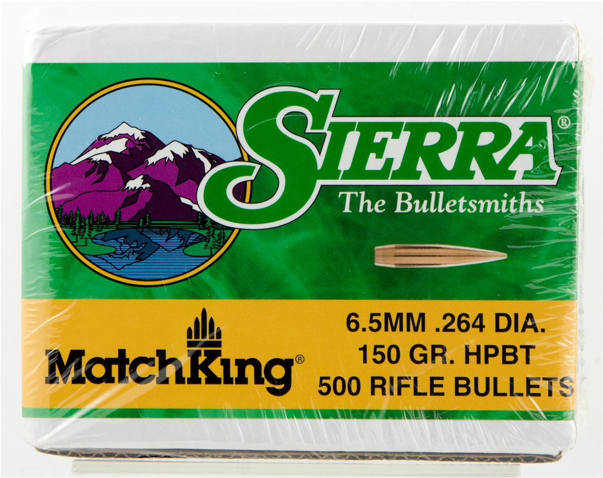Sierra 1755C MatchKing 6.5 Creedmoor 150gr Hollow Point Boat Tail 500/Box