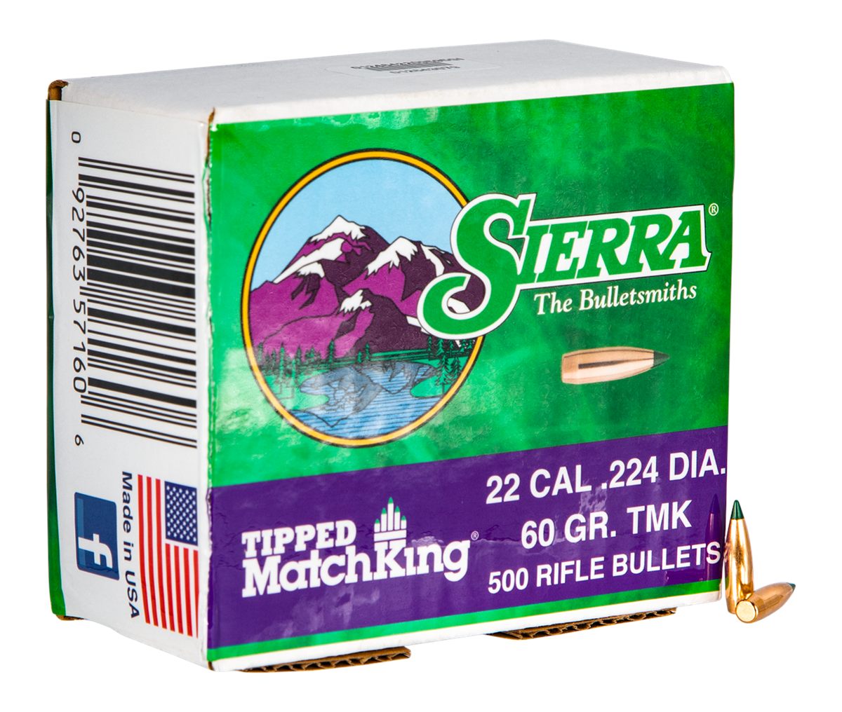 Sierra Bullets 7160C Tipped MatchKing 22 Cal 60gr 500/Box