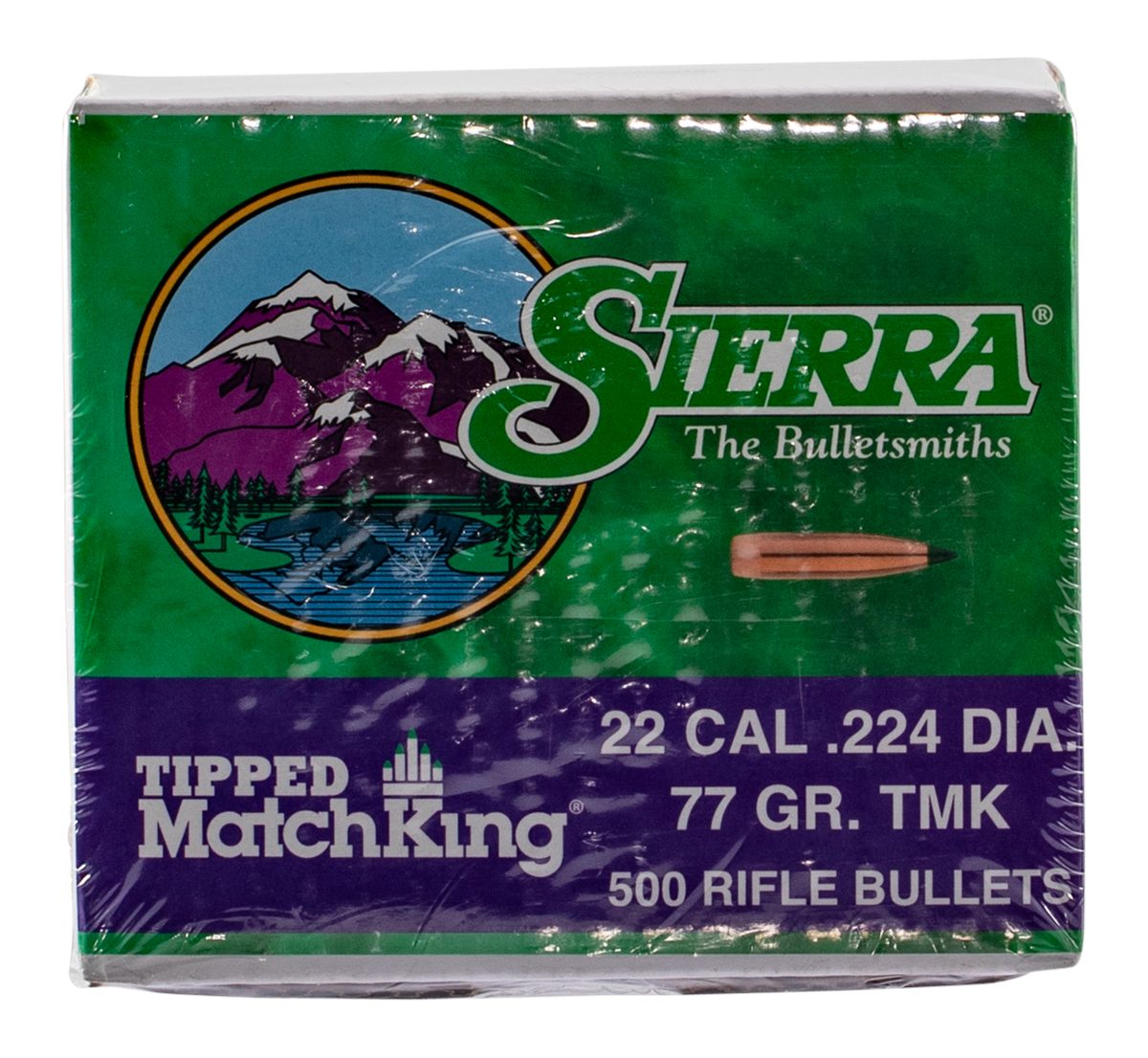 Sierra 7177C Tipped MatchKing 22 Cal 77gr 500/Box