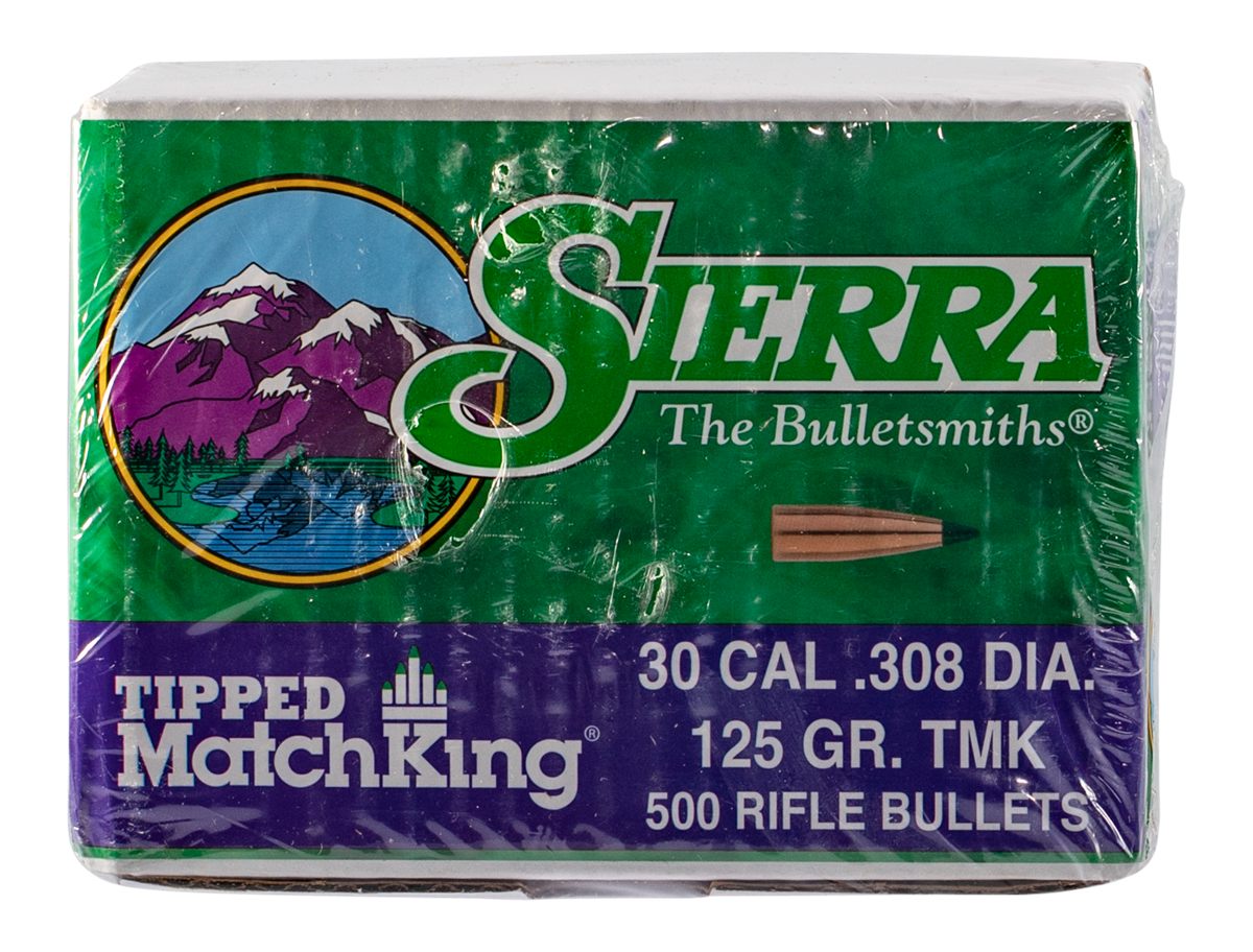 Sierra Tipped MatchKing Rifle Bullets .30 cal / 7.62mm .308in 125 gr. TMK 5