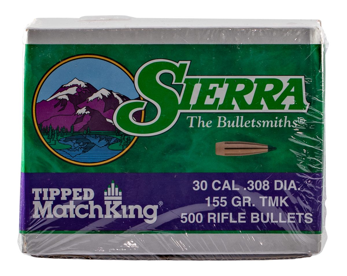 Sierra Tipped MatchKing Rifle Bullets .30 cal / 7.62mm .308in 155 gr. TMK 5
