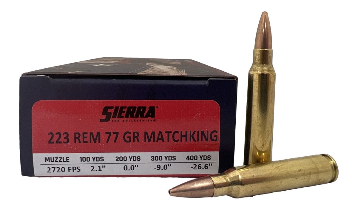 Sierra Bullets Ammo 223rem 77gr HP BT Folds OF Honor 20/10