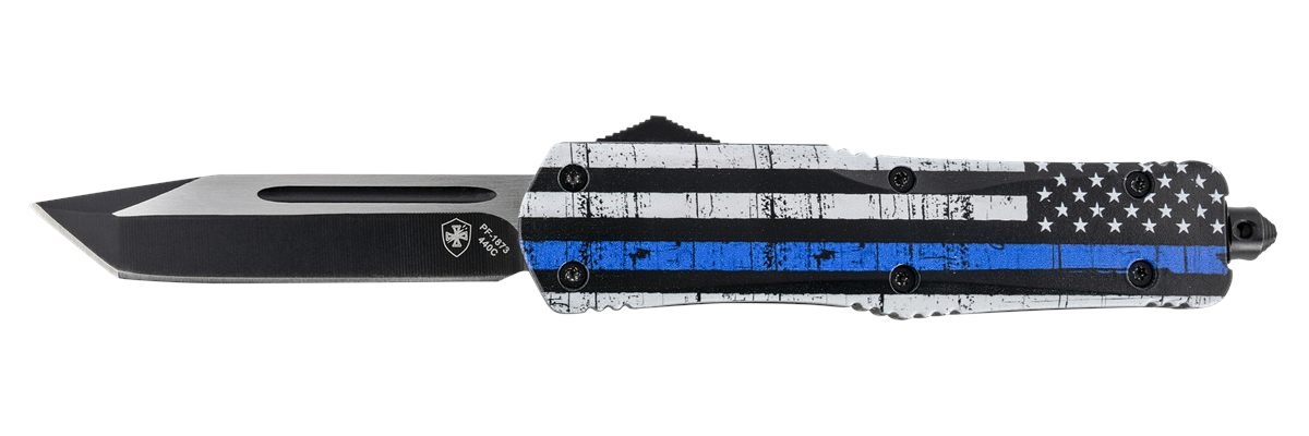 Templar Knife LBTB231 Gen II Back The Blue Large 3.50in OTF Tanto Plain Bla