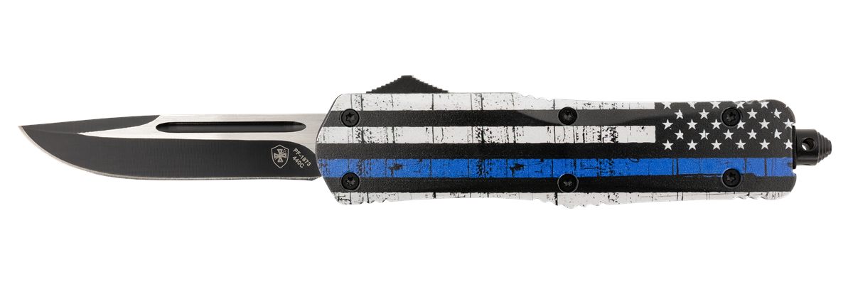 Templar Knife LBTB331 Gen II Back The Blue Large 3.50in OTF Drop Point Plai