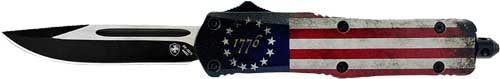 Templar Knife Large OTF Betsy Ross Flag 3.5in Black Drop PNT