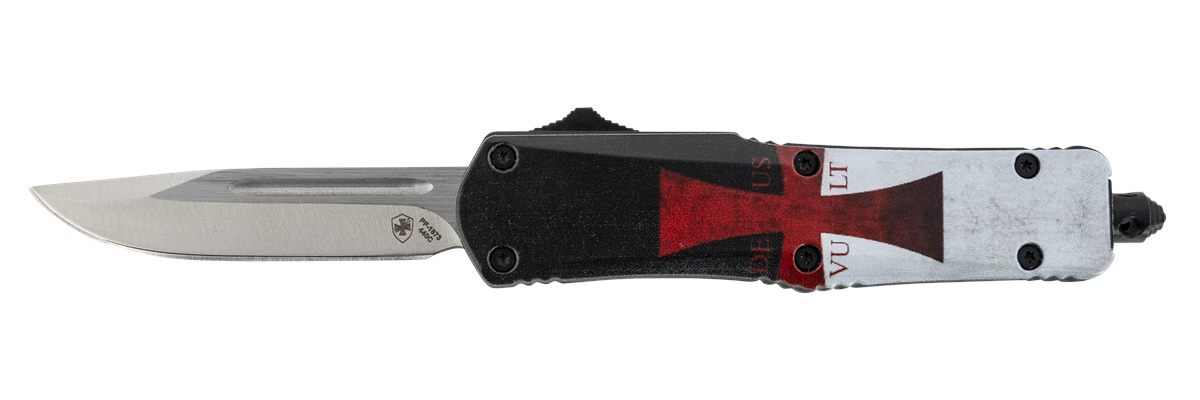 Templar Knife STK332 Gen II Flag Small 2.69in OTF Drop Point Plain Powder C
