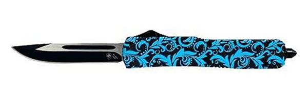 Templar Knife Slim OTF Maiden Teal 3.1in Black Drop Point