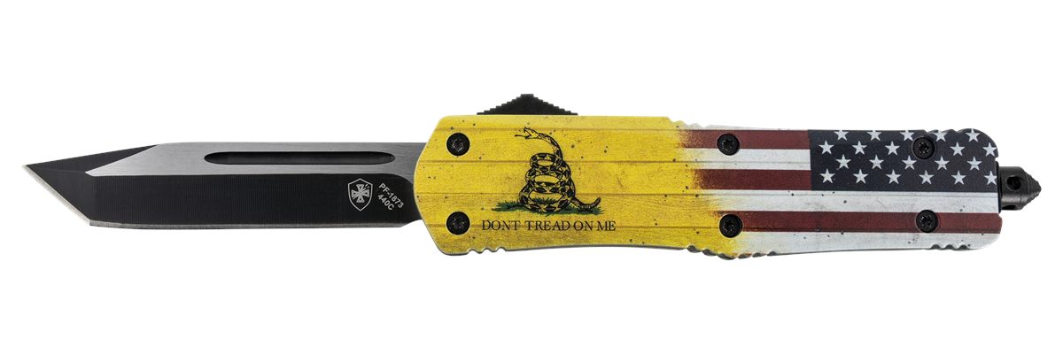 Templar Knife LDTOM231 Gen II Don't Tread On Me Large 3.50in OTF Tanto Plai