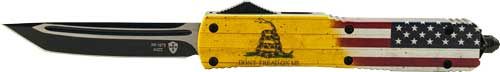 Templar Knife Slim OTF DON't Tread ON ME 3.1in Black Tanto