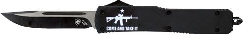 Templar Knife Slim OTF Come AND Take IT AR 3.1in Black DP