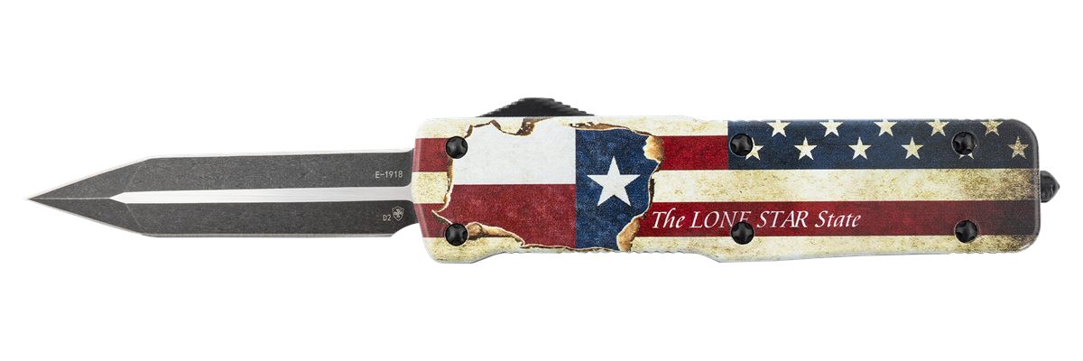 Templar Knife LZTX121 Premium Weighted Texan Large 3.55in OTF Dagger Plain