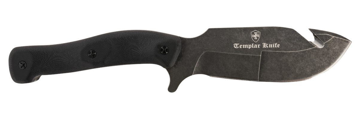 Templar Knife HBK321 Reagan Field Dressing Gut Hook Powder Black G10 Fixed
