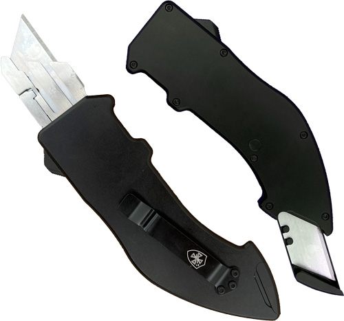Templar Knife Squire Utility OTF Razor Plain Black Anodized 5.38in Aluminum view 2