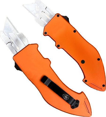 Templar Knife Squire Utility OTF Razor Plain Orange Anodized 5.38in Aluminu view 2