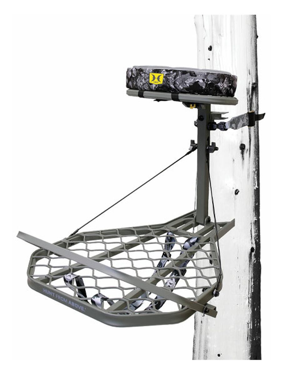 GSM Outdoors Hawk HWKHF2025 Helium Pro Hang-On Gray Powder-Coating Aluminum