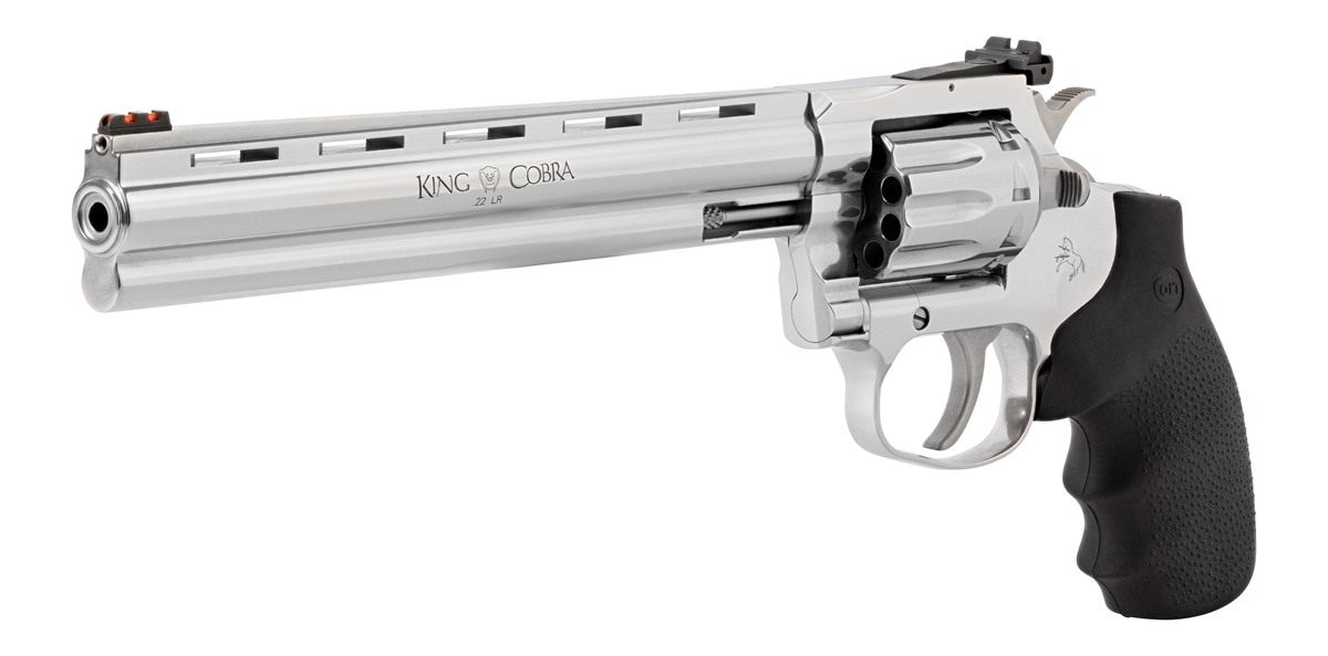 Colt Mfg KCOBRA22SP8RFO King Cobra Target 22 LR 10rd Shot 8in Stainless Ven