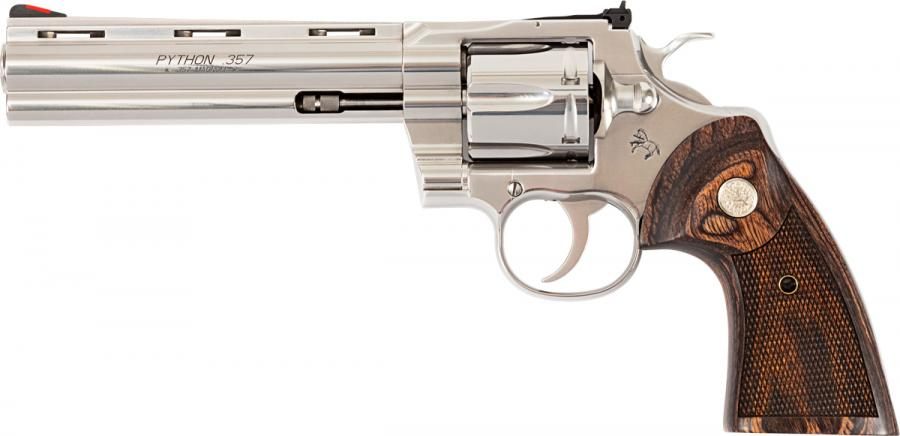 Colt Mfg PYTHONSP6WTS 38 Special/357 Mag 6 Shot 6in Stainless Vent Recessed view 2