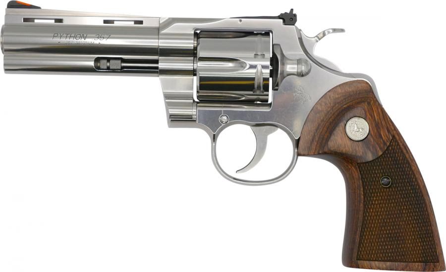 Colt Manufacturing Mfg PYTHONSP4WTS 38 Special/357 Mag 6 Shot 4.25in Stainl view 2
