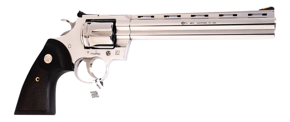 Colt Mfg PYTHONSP8WTS 357 Mag/38 Special 6 Shot 8in Polished Stainless Stee