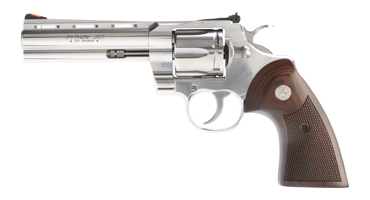 Colt Mfg PYTHONSP5WTS 357 Mag/38 Special 6 Shot 5in Stainless Recessed Targ