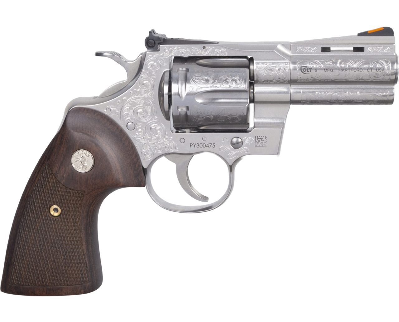 Colt Mfg PYTHONSP3WSSE 357 Mag 6rd Shot 3in Stainless Steel Barrel, Cylinde