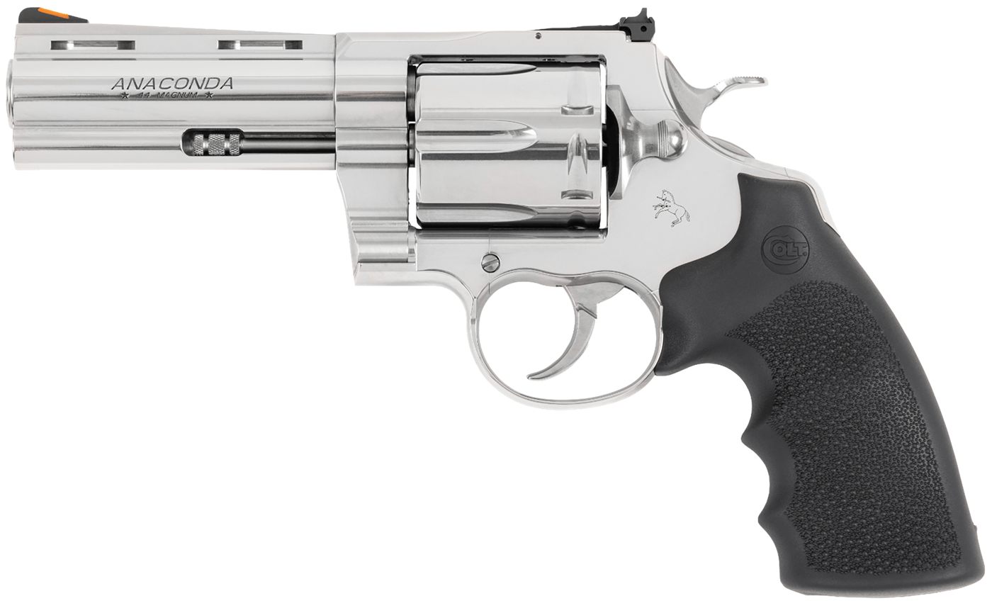 Colt Mfg ANACONDASP4RTS 44 Mag 6 Shot 4.25in Stainless Barrel, Cylinder Bla