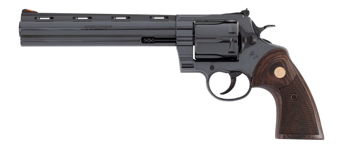 Colt Mfg ANACONDABP8WTS Large 44 Mag 6 Shot 8in Blued Vent Rib Barrel, Cyli