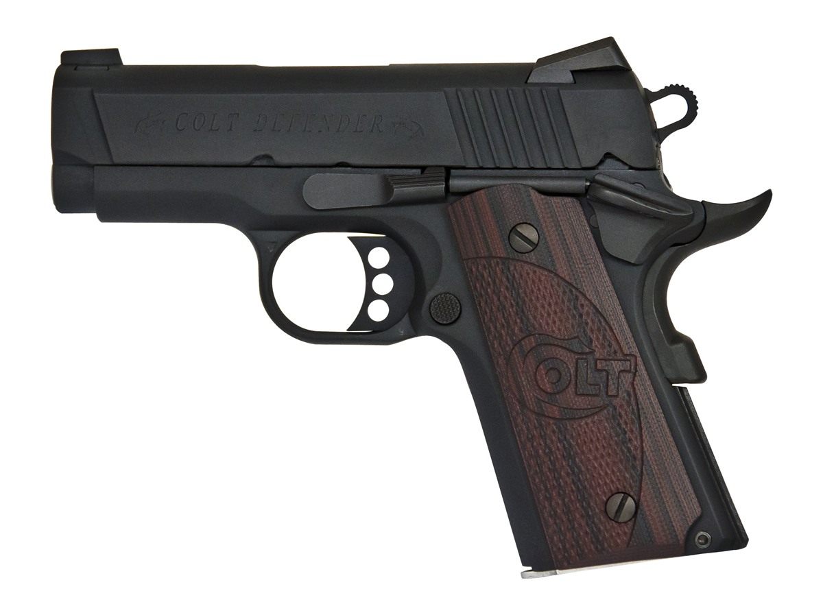 Colt Mfg O7800XE Defender Compact 45 ACP 7+1 3in Black Steel Barrel, Blued