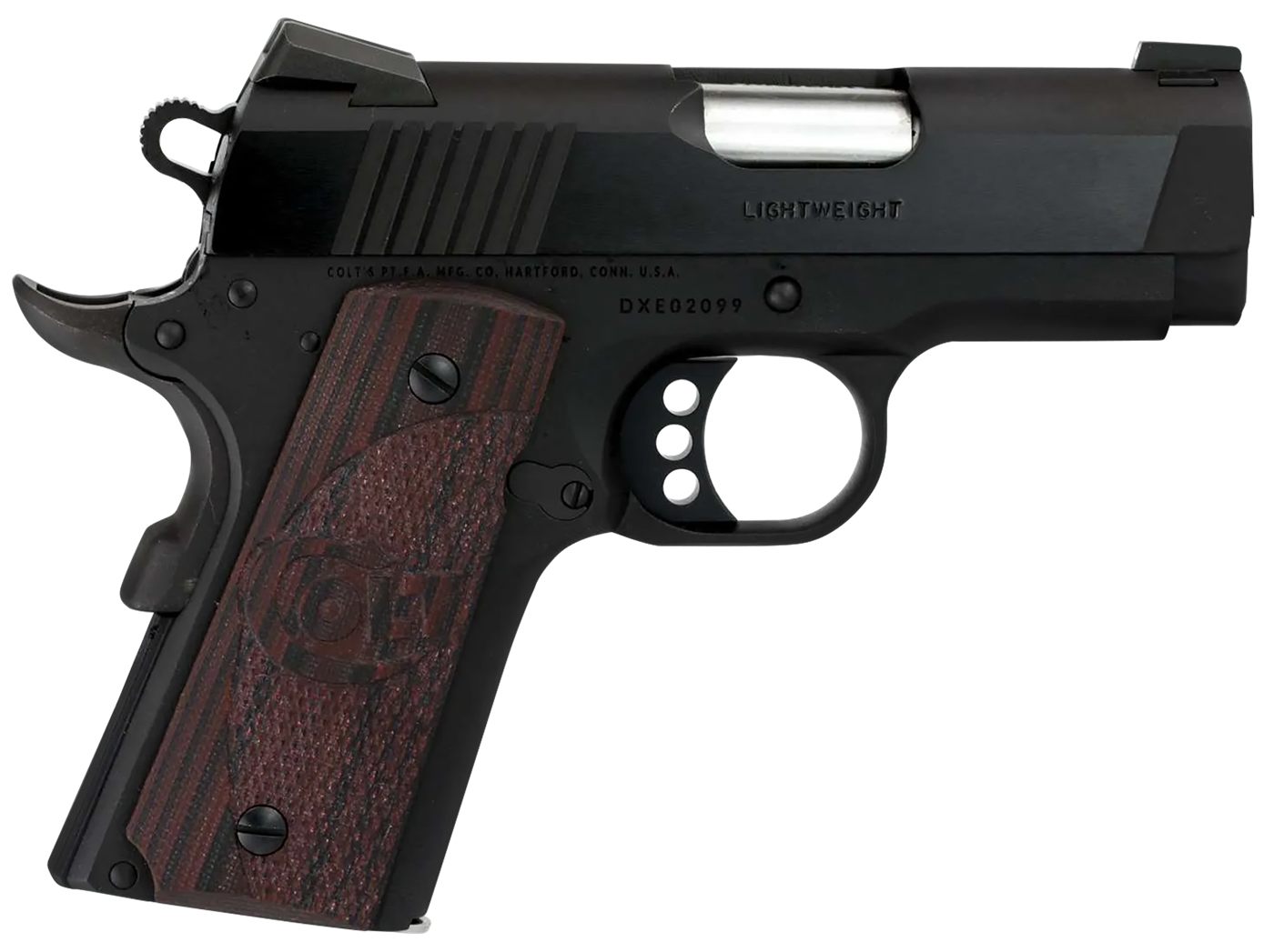 Colt Mfg O7800XE Defender Compact 45 ACP 7+1 3in Black Steel Barrel, Blued view 2