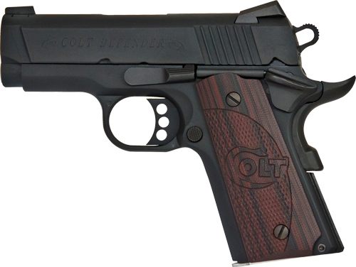 Colt Mfg O7800XE Defender Compact 45 ACP 7+1 3in Black Steel Barrel, Blued view 4