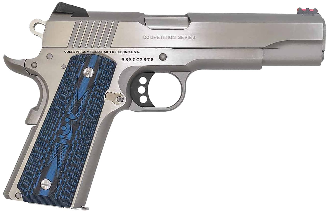 Colt Mfg O1073CCS Competition Government 38 Super 9+1 5in Stainless Nationa