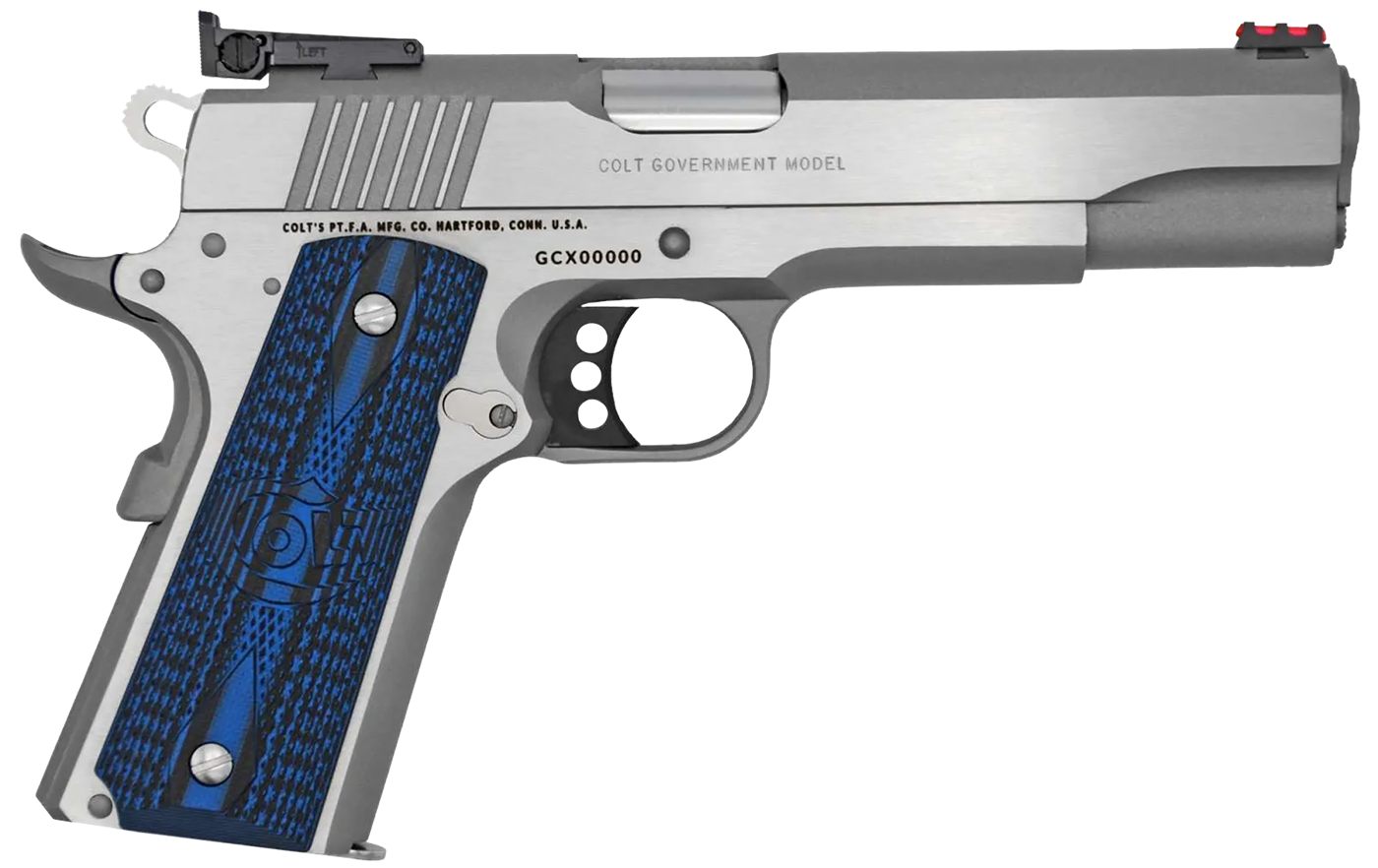 Colt Mfg O5073GCL Gold Cup Lite 38 Super 8+1 5in Stainless National Match B