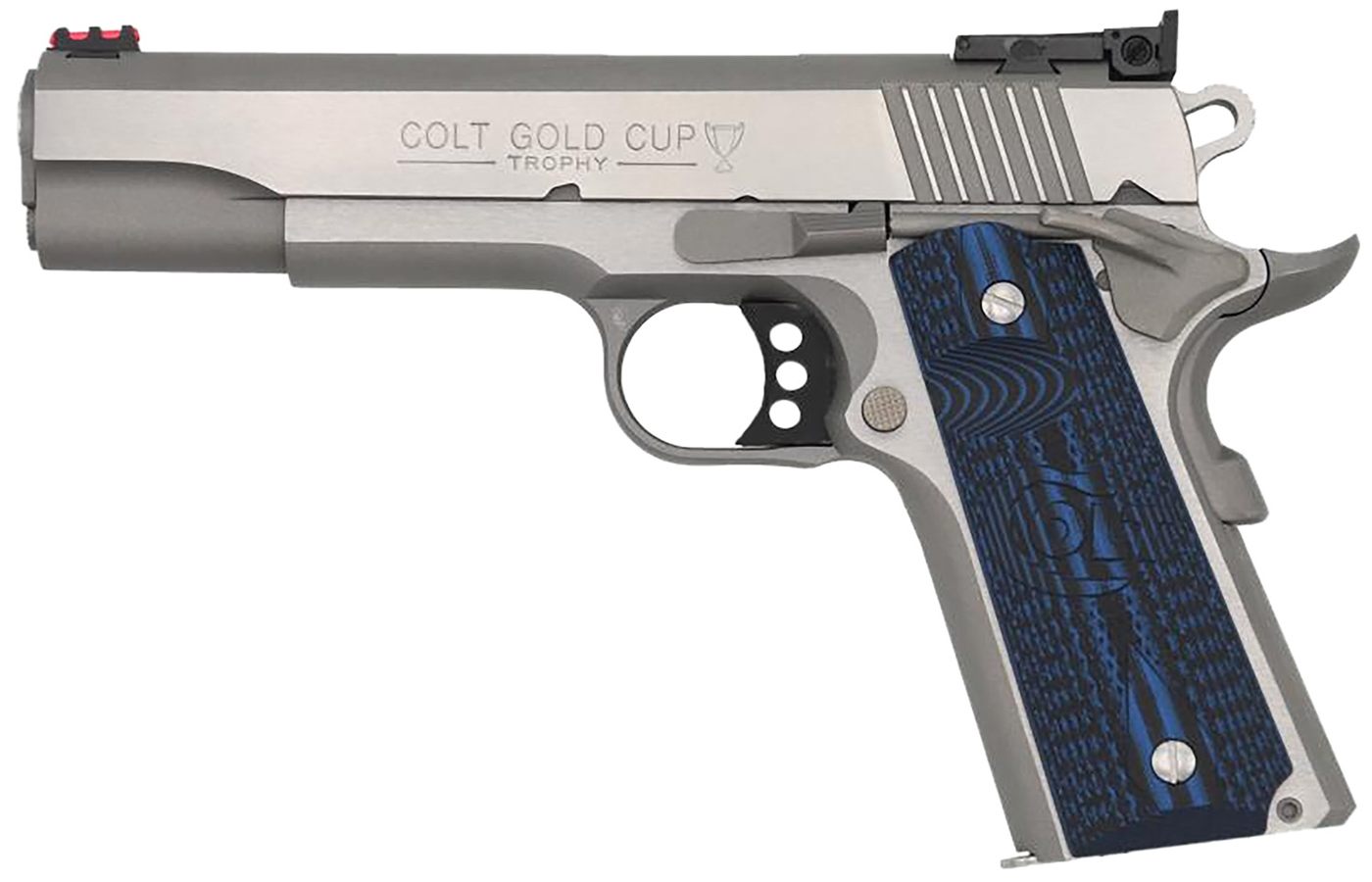 Colt Mfg O5073GCL Gold Cup Lite 38 Super 8+1 5in Stainless National Match B view 2
