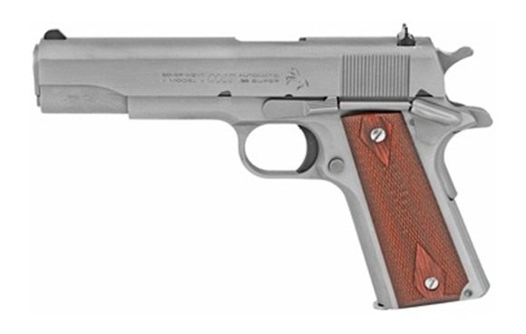 Colt Mfg O1911CSS38 1911 Government 38 Super 9+1 5in Stainless National Mat view 3