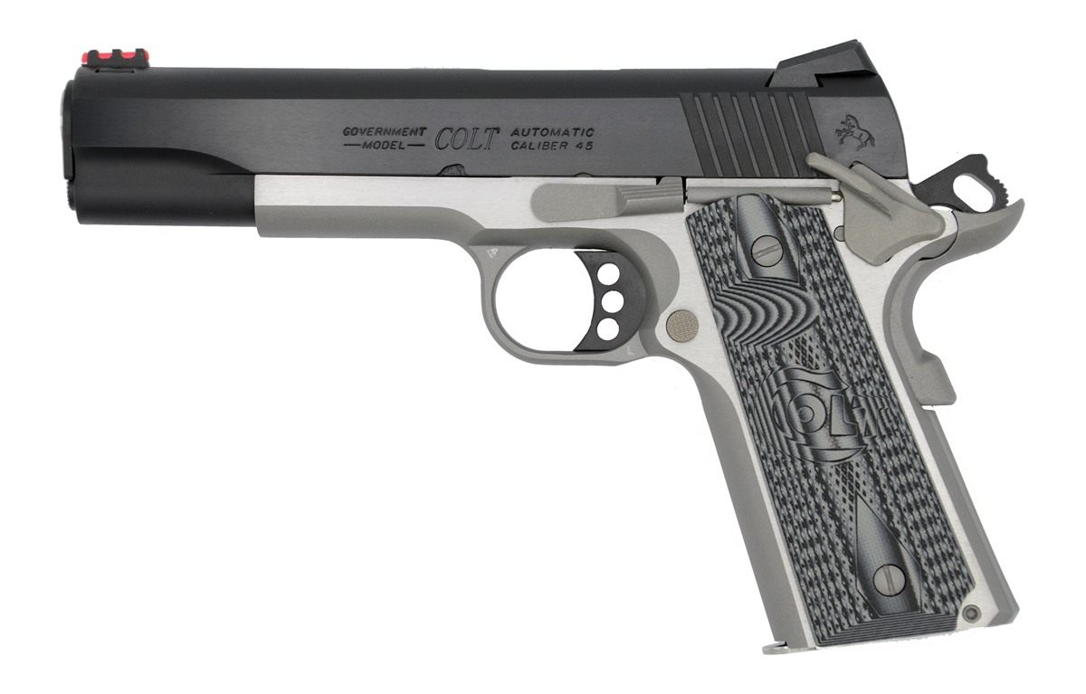 Colt Competition 1911 Handgun .45 ACP 8rd Magazine 5in Barrel Two-Tone Stai