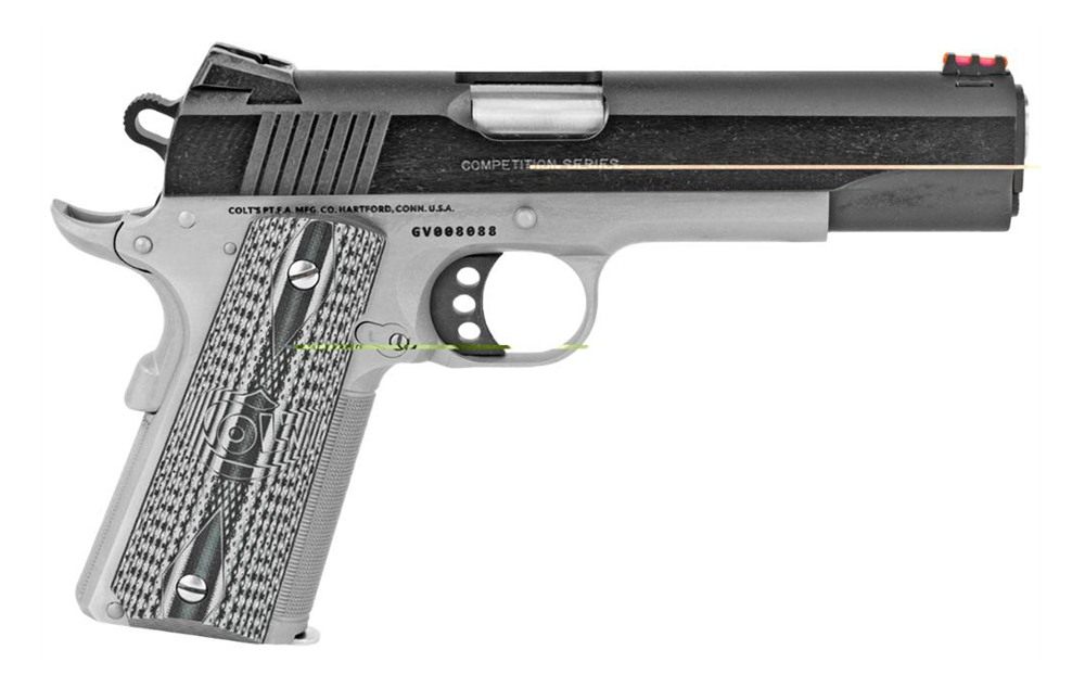 Colt Competition 1911 Handgun .45 ACP 8rd Magazine 5in Barrel Two-Tone Stai view 3