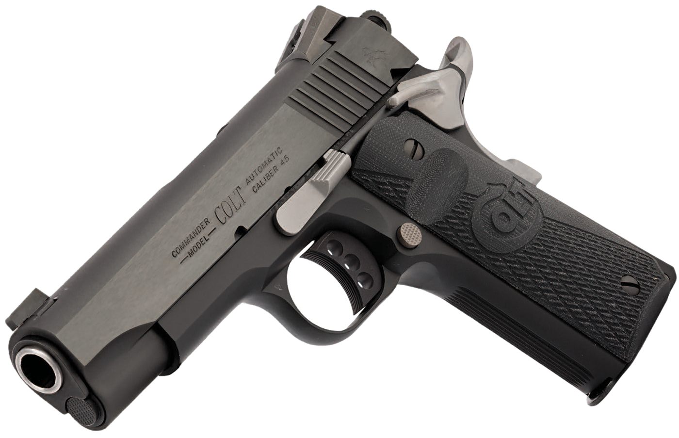 Colt Mfg O4840NC Night Commander 45 ACP 8+1 4.25in Blued Steel Barrel, Cera