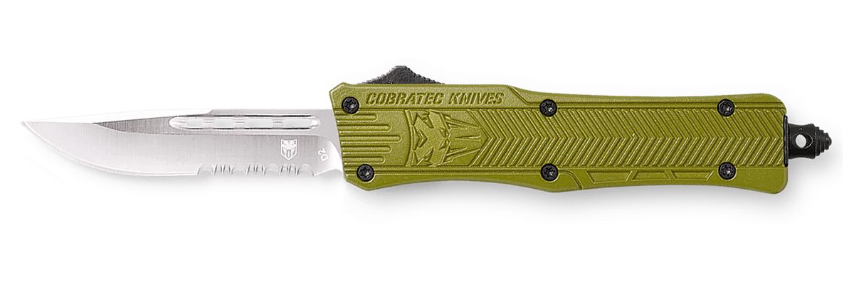 Cobra TEC Knives SODCTK1SDS CTK-1 Small 2.75in OTF Drop Point Part Serrated