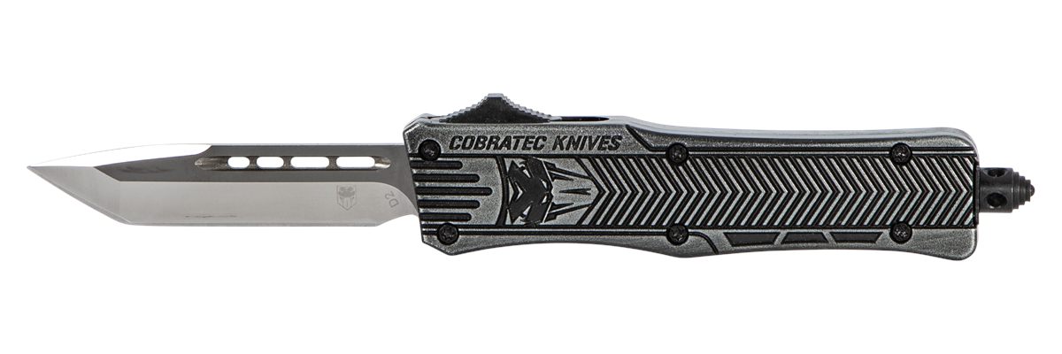 CobraTec Knives SSWCTK1STNS CTK-1 Small 2.75in OTF Tanto Plain D2 Steel Bla