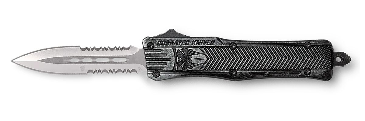 Cobra TEC Knives SSWCTK1SDAG2SS CTK-1 2.75in OTF Part Serrated D2 Steel Bla