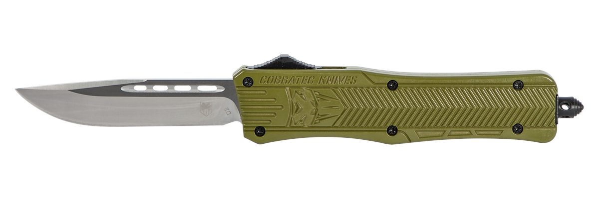 Cobratec Knives MODCTK1MDNS CTK-1 Medium 3in OTF Drop Point Plain D2 Steel