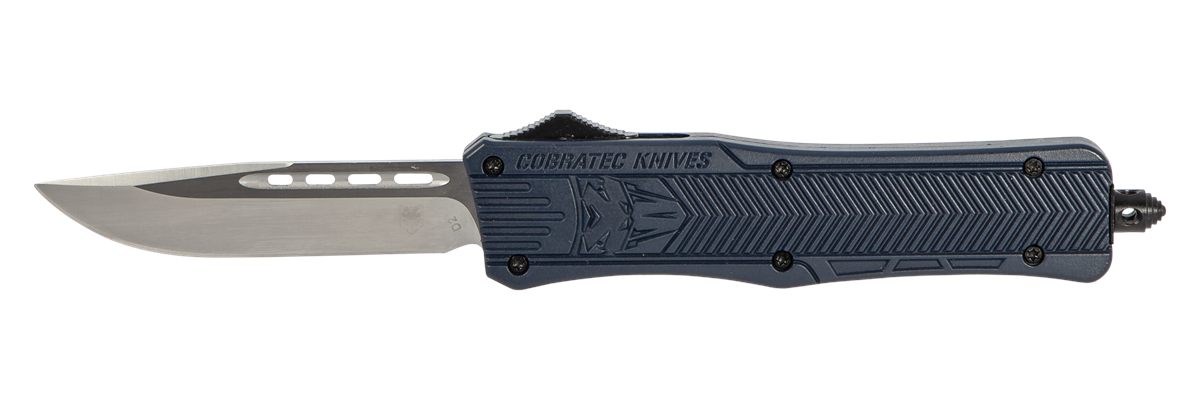 Cobra TEC Knives MNYCTK1MDNS CTK-1 Medium 3in OTF Drop Point Plain D2 Steel